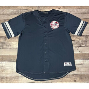 New York Yankees Jersey Men's XL Blue True Fan MLB Baseball Sportswear